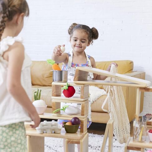 ECR4Kids Hollow Block Set, Wooden Toys, Natural, 18-Piece in Saudi Arabia