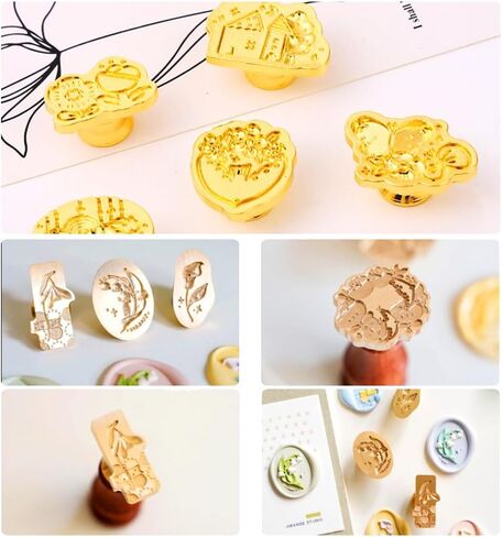 10 قطعة زهرة النبات الإغاثة الشمع ختم عدة مع مقبض سبيكة خمر ختم الشمع ختم رؤساء الطيور فراشة سحابة البيت الشمع طوابع DIY بها بنفسك سكرابوكينغ بطاقات مغلفات دعوة زفاف هدية التفاف in Kuwait