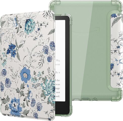 MoKo Case for Universal 6 Inches E-Book Reader and Tablets 2022, Ultra Clear Soft Flexible Transparent TPU Back Cover Light Shell with Auto Wake/Sleep, Agave Green in Saudi Arabia