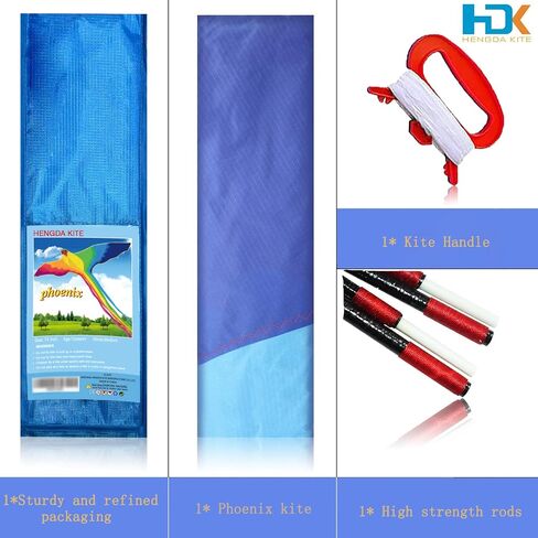 HENGDA KITE Phoenix Kite، للأطفال والكبار، سهلة الطيران، تصميم ممتاز للنسيج والهيكل، الصور جميلة بدقة عالية، مناسبة للمبتدئين in Kuwait