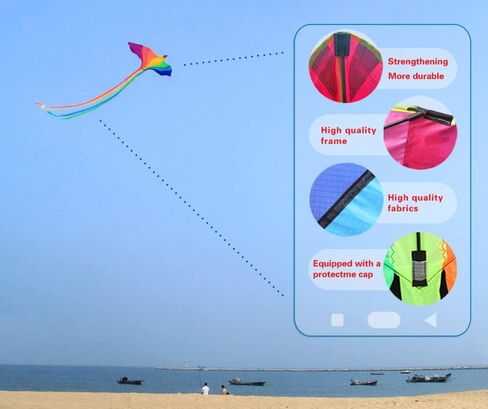 HENGDA KITE Phoenix Kite، للأطفال والكبار، سهلة الطيران، تصميم ممتاز للنسيج والهيكل، الصور جميلة بدقة عالية، مناسبة للمبتدئين in Kuwait