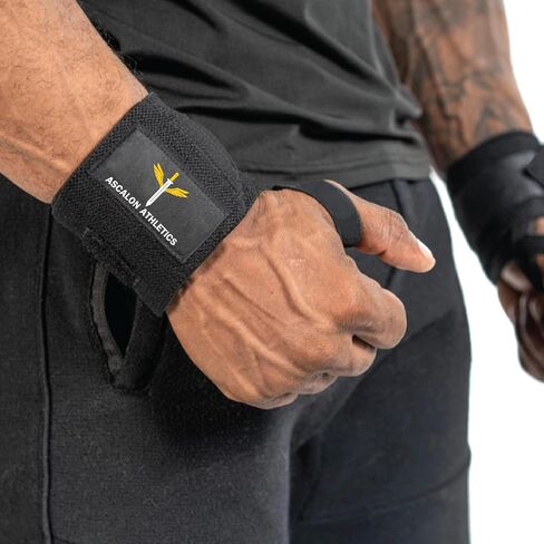 أغطية معصم Ascalon Athletics لرفع الأثقال، تجنب الإصابة وتعظيم القبضة مع حلقة الإبهام، رفع الأثقال، كمال الأجسام، دعم المعصم، زوج أحزمة المعصم في صالة الألعاب الرياضية، أغطية المعصم للرجال والنساء in Saudi Arabia