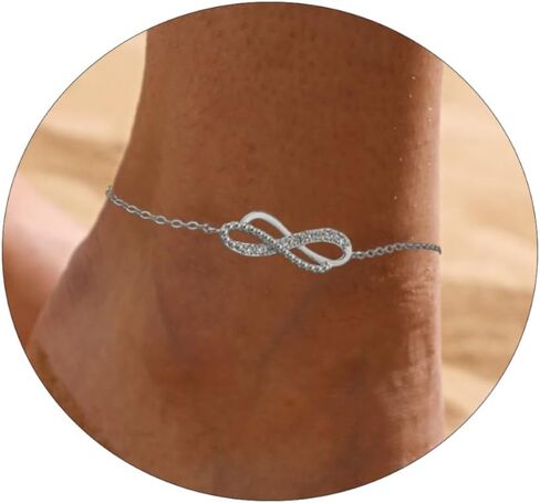 VIROMY Ankle Bracelets for Women Gold Chain 14K Gold Plated Pearls Beads Anklet Dainty Beach Summer Simple Foot Anklets for Girls in Saudi Arabia