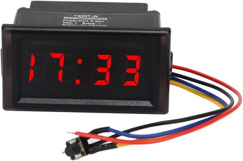 Suuonee Car Digital Clock, DC4.5-30V Waterproof Dustproof Car Auto Electronic Clock LED Digital Display (Green) in Saudi Arabia