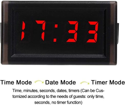 Suuonee Car Digital Clock, DC4.5-30V Waterproof Dustproof Car Auto Electronic Clock LED Digital Display (Green) in Saudi Arabia
