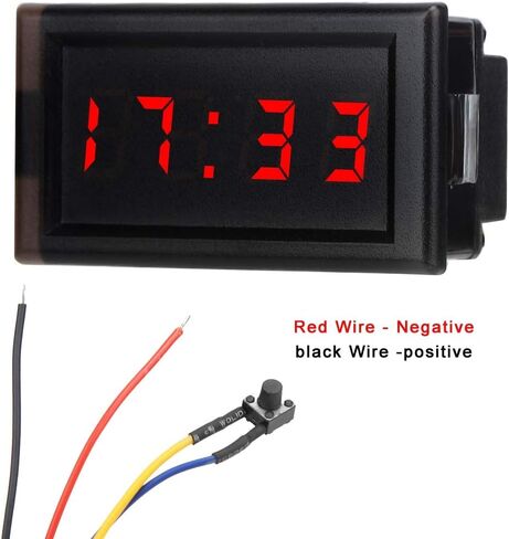 Suuonee Car Digital Clock, DC4.5-30V Waterproof Dustproof Car Auto Electronic Clock LED Digital Display (Green) in Saudi Arabia