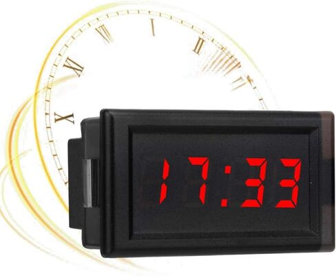Suuonee Car Digital Clock, DC4.5-30V Waterproof Dustproof Car Auto Electronic Clock LED Digital Display (Green) in Saudi Arabia