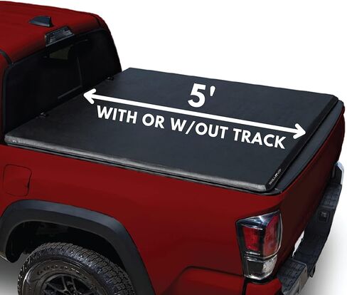 لير روليتوب | يناسب 2013-2022 Nissan Frontier مع سرير 5 أقدام مع أو بدون مسار | غطاء تونيو لسرير الشاحنة قابل للطي | 4R102 | ملف تعريف منخفض، قوي، سهل التثبيت لمدة 15 دقيقة in Kuwait