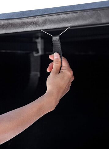 لير روليتوب | يناسب 2013-2022 Nissan Frontier مع سرير 5 أقدام مع أو بدون مسار | غطاء تونيو لسرير الشاحنة قابل للطي | 4R102 | ملف تعريف منخفض، قوي، سهل التثبيت لمدة 15 دقيقة in Kuwait