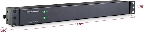 CyberPower PDU30BHVT12R Basic PDU, 200 – 230V/30A (Derated to 24A), 12 Outlets, 10ft Power Cord, 1U Rackmount in Saudi Arabia
