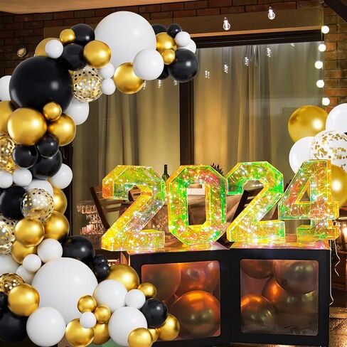 ديكورات التخرج من DAZONGE فئة 2024-4 LED سرادق تضيء أرقام '2024' لافتة مع أوضاع متعددة - 2024 ديكورات حفلات التخرج لرياض الأطفال في مرحلة ما قبل المدرسة الثانوية وديكور الكلية in Kuwait