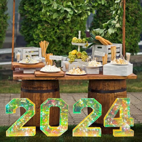 ديكورات التخرج من DAZONGE فئة 2024-4 LED سرادق تضيء أرقام '2024' لافتة مع أوضاع متعددة - 2024 ديكورات حفلات التخرج لرياض الأطفال في مرحلة ما قبل المدرسة الثانوية وديكور الكلية in Kuwait