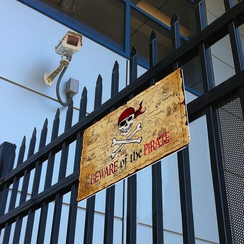 Pirate Theme Signs Decor Metal Sign Pirates Only All Others Will Walk The Plank Signs 12x8 Inches (Pirate01) in Saudi Arabia