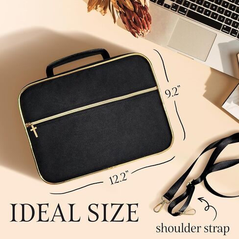 Bible Cover for Bible Study Supplies – Cute and Practical Bible Case with Pencil Case, Briefcase Strap – Bible Cover Case for Women, Teens, Girls – Durable Waterproof Polyester Book Case in Saudi Arabia