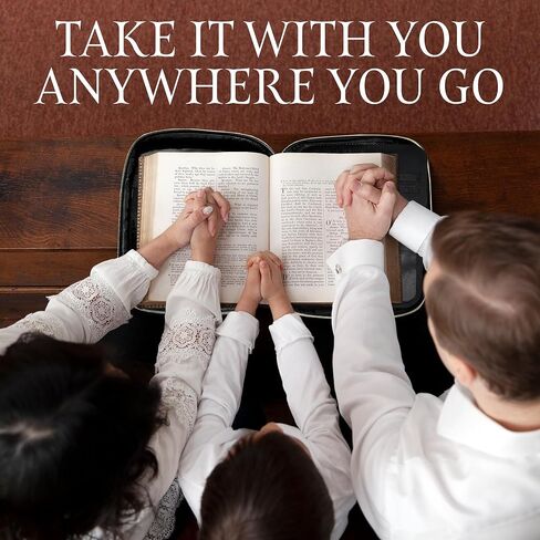 Bible Cover for Bible Study Supplies – Cute and Practical Bible Case with Pencil Case, Briefcase Strap – Bible Cover Case for Women, Teens, Girls – Durable Waterproof Polyester Book Case in Saudi Arabia