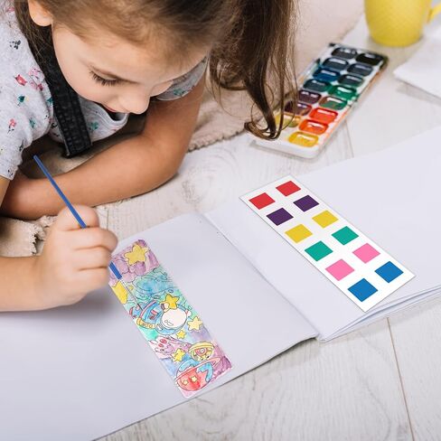 Lusofie Pocket Watercolor Painting Book Kids Watercolor Paint Set Watercolor Bookmarks to Paint Mini Coloring Books for Kids Party Favors(Astronaut) in Saudi Arabia
