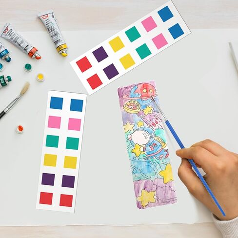 Lusofie Pocket Watercolor Painting Book Kids Watercolor Paint Set Watercolor Bookmarks to Paint Mini Coloring Books for Kids Party Favors(Astronaut) in Saudi Arabia