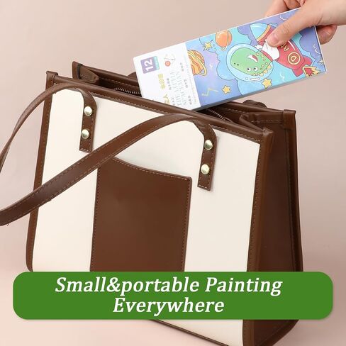 Lusofie Pocket Watercolor Painting Book Kids Watercolor Paint Set Watercolor Bookmarks to Paint Mini Coloring Books for Kids Party Favors(Astronaut) in Saudi Arabia
