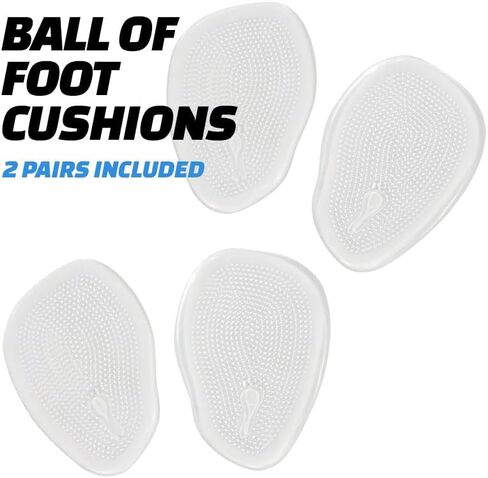 Ball of Foot Cushions for High Heels, Metatarsal Pads Women, All Day Pain Relief and Comfort One Size Fits Shoe Inserts for Women (Clear - 2 Pairs) in Kuwait
