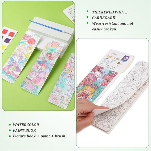 Lusofie Pocket Watercolor Painting Book Kids Watercolor Paint Set Watercolor Bookmarks to Paint Mini Coloring Books for Kids Party Favors(Astronaut) in Saudi Arabia