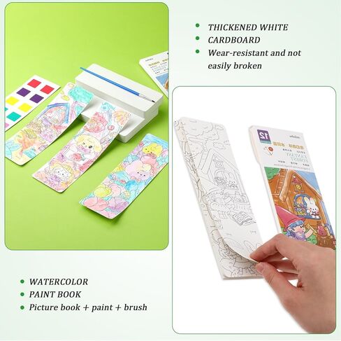Lusofie Pocket Watercolor Painting Book Kids Watercolor Paint Set Watercolor Bookmarks to Paint Mini Coloring Books for Kids Party Favors(Astronaut) in Saudi Arabia