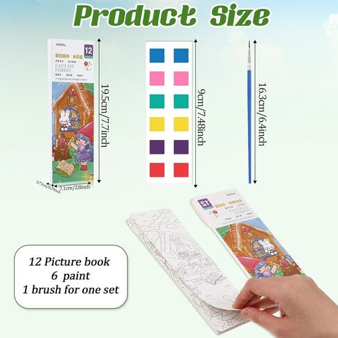 Lusofie Pocket Watercolor Painting Book Kids Watercolor Paint Set Watercolor Bookmarks to Paint Mini Coloring Books for Kids Party Favors(Astronaut) in Saudi Arabia