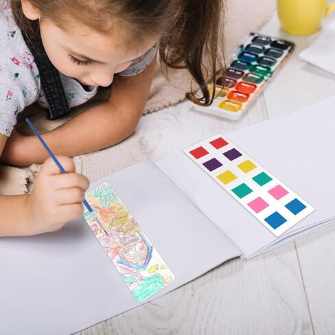 Lusofie Pocket Watercolor Painting Book Kids Watercolor Paint Set Watercolor Bookmarks to Paint Mini Coloring Books for Kids Party Favors(Astronaut) in Saudi Arabia
