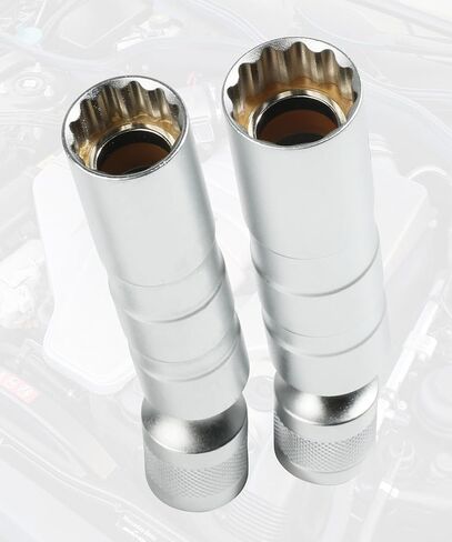 ESEWALAS أداة إزالة مقبس قابس الإشعال المغناطيسي 14 مم/16 مم، أداة إزالة مقبس دوار ذو جدار رفيع مقاس 3/8 بوصة، مجموعة مقبس قابس الإشعال القياسية العالمية، ملحقات السيارة (16 مم (0.63 بوصة)) in Kuwait