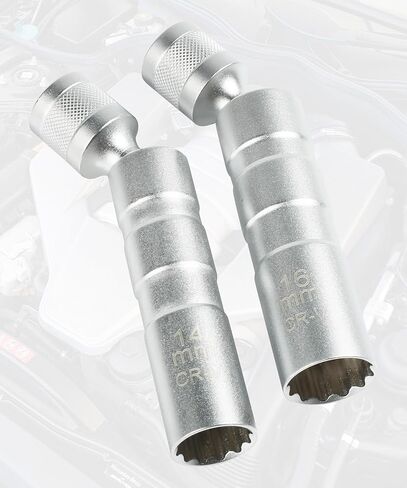 ESEWALAS أداة إزالة مقبس قابس الإشعال المغناطيسي 14 مم/16 مم، أداة إزالة مقبس دوار ذو جدار رفيع مقاس 3/8 بوصة، مجموعة مقبس قابس الإشعال القياسية العالمية، ملحقات السيارة (16 مم (0.63 بوصة)) in Kuwait