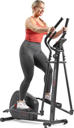 Sunny Health & Fitness Magnetic Elliptical Machine with LCD Performance Monitor, Pulse Sensor, Floor Stabilizers, Low-Impact, Full Body Workout and Optional Bluetooth with Exclusive SunnyFit App in Kuwait