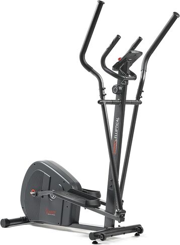 Sunny Health & Fitness Magnetic Elliptical Machine with LCD Performance Monitor, Pulse Sensor, Floor Stabilizers, Low-Impact, Full Body Workout and Optional Bluetooth with Exclusive SunnyFit App in Kuwait