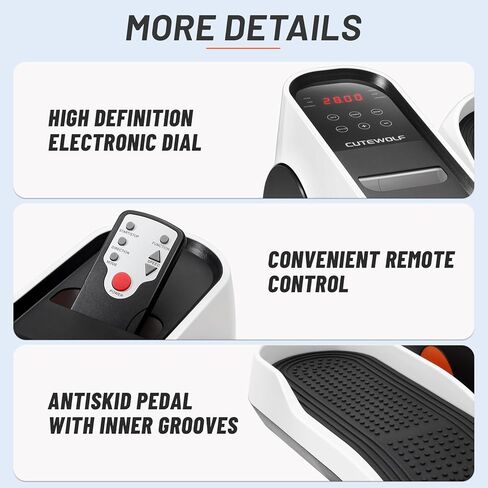 جهاز تدريب بيضاوي الشكل من كيوت وولف تحت المكتب، جهاز تدريب كهربائي على شكل ساق بيضاوية لكبار السن في المنزل، جهاز تمرين بدواسة محمول وهادئ مع جهاز تحكم عن بعد وشاشة عرض LCD in Kuwait