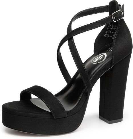 Trary Women's Strappy Platform Chunky High Heels Sandals Fashion Comfortable Open Toe Block Heels for Women Dress Wedding Party Shoes in Kuwait