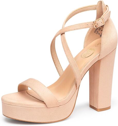 Trary Women's Strappy Platform Chunky High Heels Sandals Fashion Comfortable Open Toe Block Heels for Women Dress Wedding Party Shoes in Saudi Arabia