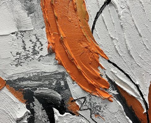AZAVY Art، 16×20 بوصة، عمل فني ملون مرسومة يدويًا، فن معاصر صغير الحجم، لوحات زيتية حديثة، ديكور داخلي للمنزل، لوحة فنية تجريدية من الخشب داخل إطار جاهز للتعليق in Kuwait