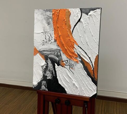 AZAVY Art، 16×20 بوصة، عمل فني ملون مرسومة يدويًا، فن معاصر صغير الحجم، لوحات زيتية حديثة، ديكور داخلي للمنزل، لوحة فنية تجريدية من الخشب داخل إطار جاهز للتعليق in Kuwait