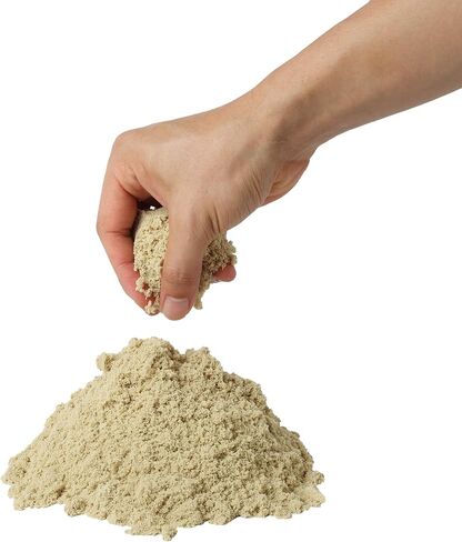 Dinosaur Play Sand Kit - Sensory Bin Sandbox, 2 Bags of Safe Sand and 34 Pieces - Feels Like Wet Sand Without The Mess - Comes with Bin, Lid, Dinosaur Figures, Dino Molds, Trees, Fences in Saudi Arabia