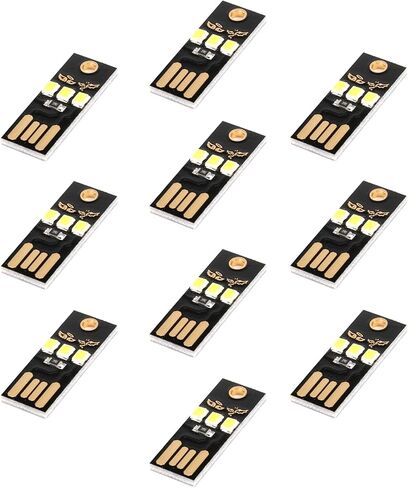 شراء EC 10 عبوات من مصابيح USB LED الصغيرة فائقة السطوع - مصباح قراءة محمول للتخييم والسفر وبنوك الطاقة وأجهزة الكمبيوتر المحمولة - إضاءة ليلية متعددة الاستخدامات للأطفال والكتب in Saudi Arabia