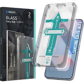 Deppa [2 Pack Premium Screen Protector for Samsung Galaxy S24 (6.2') Tempered Glass | Fingerprint Unlock | Full Coverage | Case Compatible | with Bubble Free Easy Install Kit [Video Guide] in Kuwait