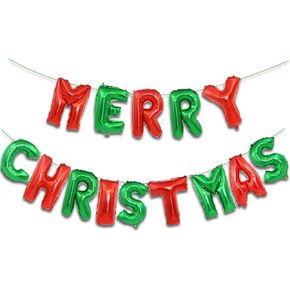 Merry Christmas Balloon Banner Candy Colors Letters Merry Christma Balloons for Christmas Foil Balloons Party Decorations in Kuwait