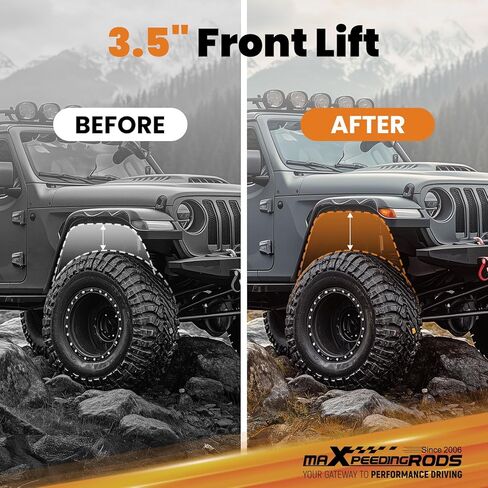 مجموعة تسوية زنبركية أمامية 3.5 بوصة من maXpeedingrods لسيارة Jeep TJ Wrangler وRubicon وUnlimited 1997-2006 in Saudi Arabia