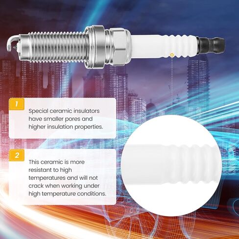Iridium Spark Plugs,Automotive Replacement Spark Plugs 90919-01263,Completely Replace for FK20HBR8,Pack of 6,3 Electrode in Saudi Arabia
