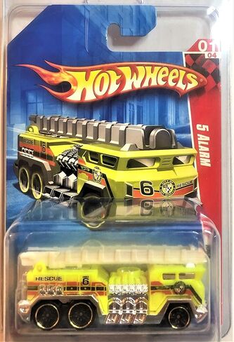 Hot Wheels 2010 Race World Yellow 5 Alarm Fire Truck in Saudi Arabia