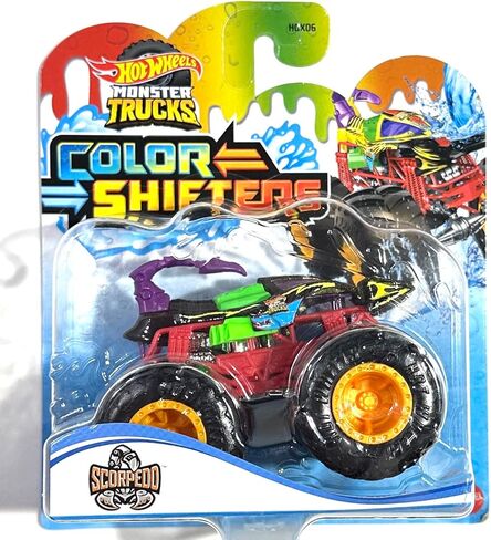 Hot Wheels - Monster Trucks - SCORPEDO - Color Shifters - جديد لعام 2023 - يتم شحن الفقاعات المغلفة في صندوق بحجم كبير in Saudi Arabia