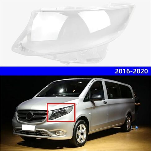 متوافق مع منتجات السيارات Mercedes Benz Vito V260 W447 2016 2017 2018 2019 2020 استبدال أضواء الكمبيوتر الشفاف قذيفة المصباح الزجاجي (يسار) in Saudi Arabia