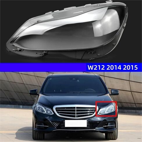 Compatible For Mercedes Benz E Class W212 2014 2015 Car Accessories Headlight Lens Headlight Cover Replacement Auto Shell(Left) in Saudi Arabia