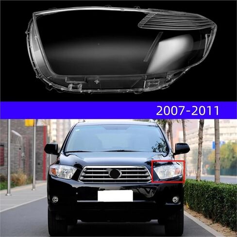 Compatible For Toyota Highlander 2007 2008 2009 2010 2011 Headlight Shell Lamp Shade Transparent Lens Cover Headlight Cover(Left) in Saudi Arabia