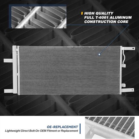 Auto Dynasty Air Conditioning A/C Condenser Compatible with 2017-2022 Ford F250 F350 F450 Super Duty 6.7L Power-Stroke V8 Diesel, Aluminum AC Condenser Replacement DPI 30089 in Saudi Arabia