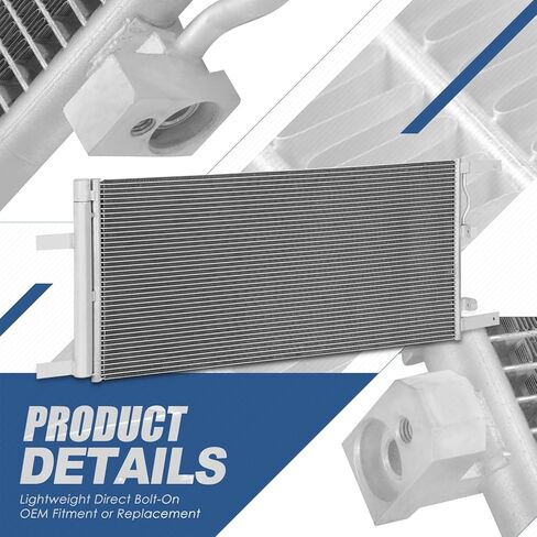 Auto Dynasty Air Conditioning A/C Condenser Compatible with 2017-2022 Ford F250 F350 F450 Super Duty 6.7L Power-Stroke V8 Diesel, Aluminum AC Condenser Replacement DPI 30089 in Saudi Arabia