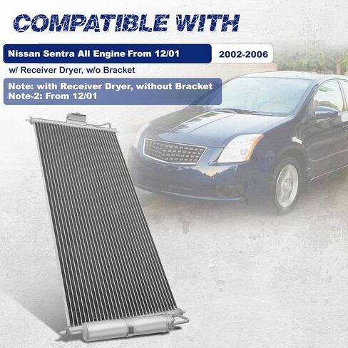 Air Conditioning A/C Condenser Compatible with Nissan Sentra 2001-2006# 3099, 921104Z010 in Saudi Arabia